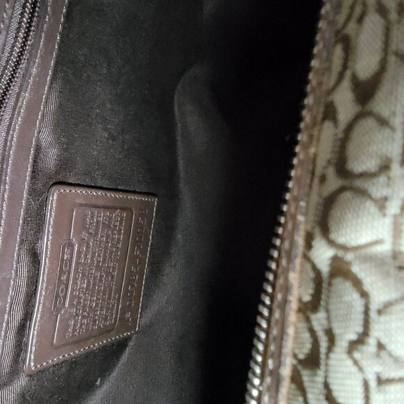 Coach Women's Laptop Signature Tote or Shoulder Bag with Leather Straps - Picture 4 of 7